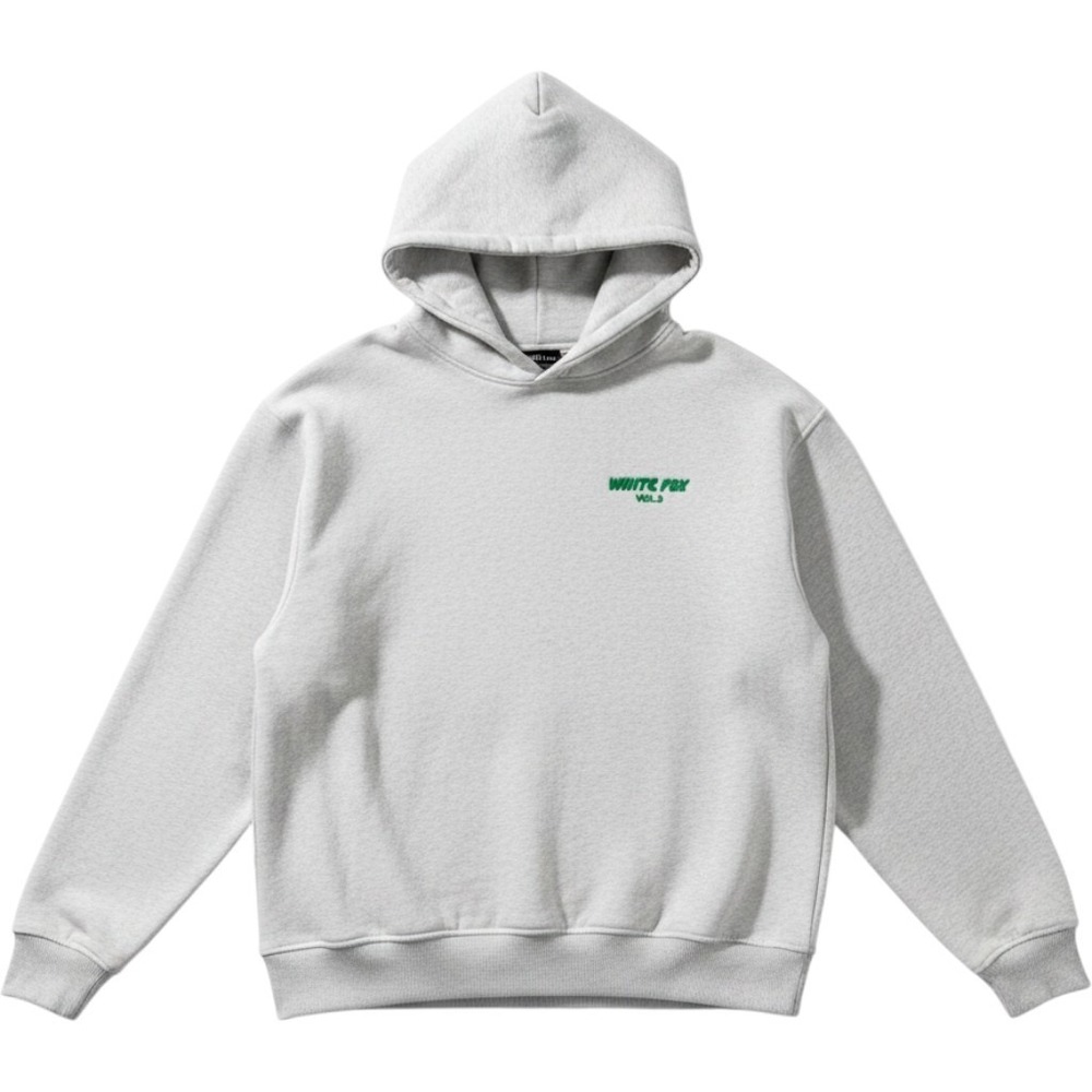 WHITE FOX Boutique S/M Vol 3 Puff Print Grey Green  Sweatshirt Oversized